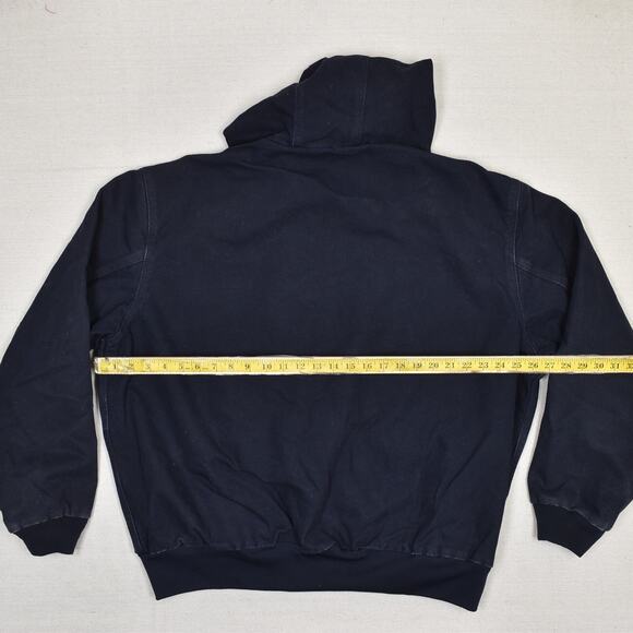 VTG Carhartt Men's Work Jeans Hooded Cotton Blue Size 2XL J25 ZIPPER NOT WORKING - Picture 4 of 8